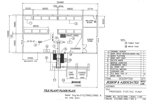Proposed floor plan for a Protile® P10T concrete roof tile